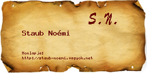 Staub Noémi névjegykártya
